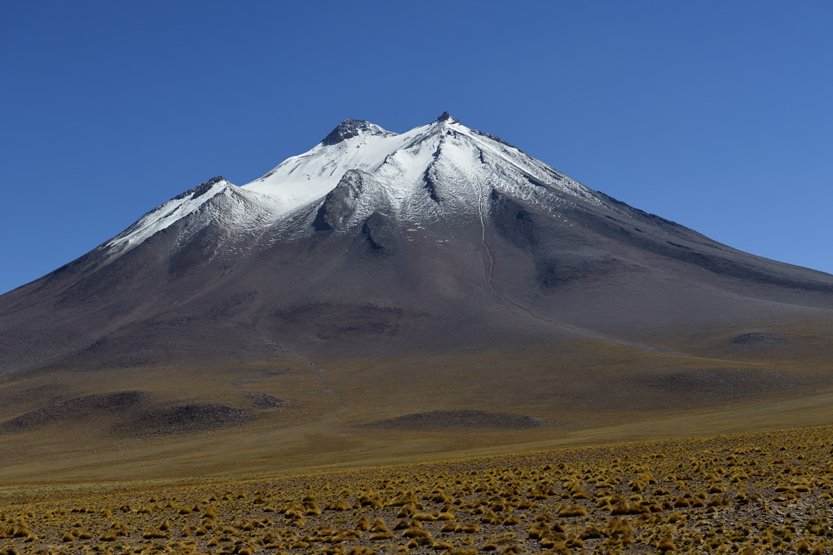 Miñiques volcano in the Andes (elevation 19,390 ft)