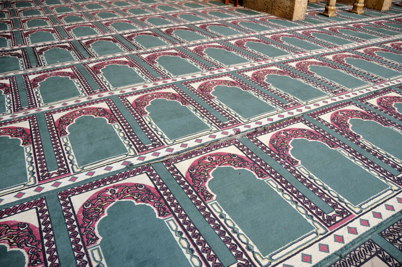 Prayer rug in mosque