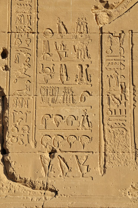 Hats depicted at the Temple of Hathor at Dendara