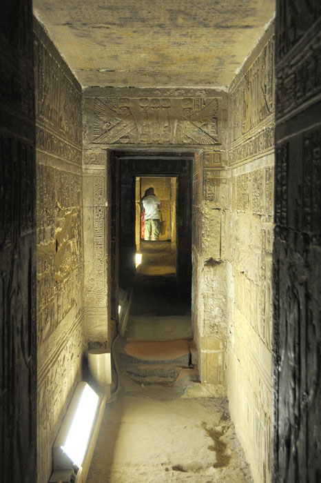 Underground vault at the Temple of Hathor at Dendara