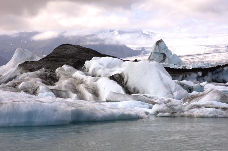 Icebergs in Jökulsárlón glacial lagoon