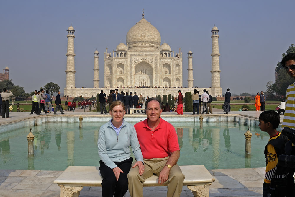 Mary and Jeff at the Taj Mahal