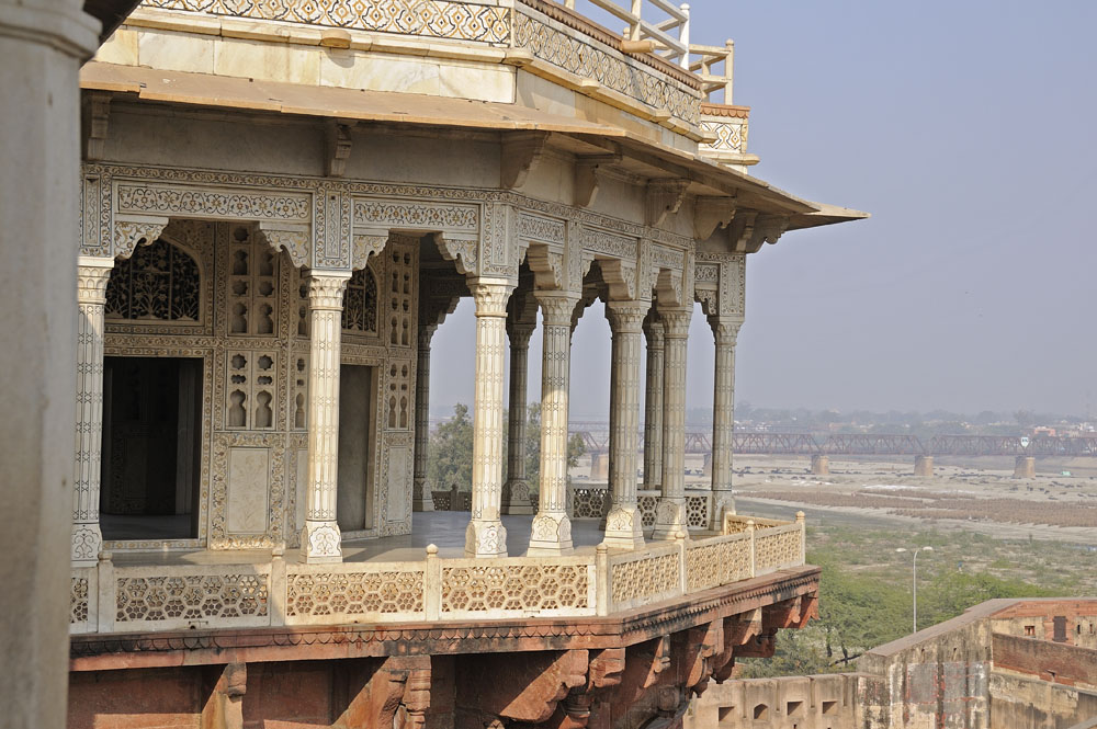 Balcony used by Shah Jahan during his imprisonment at Agra Fort
