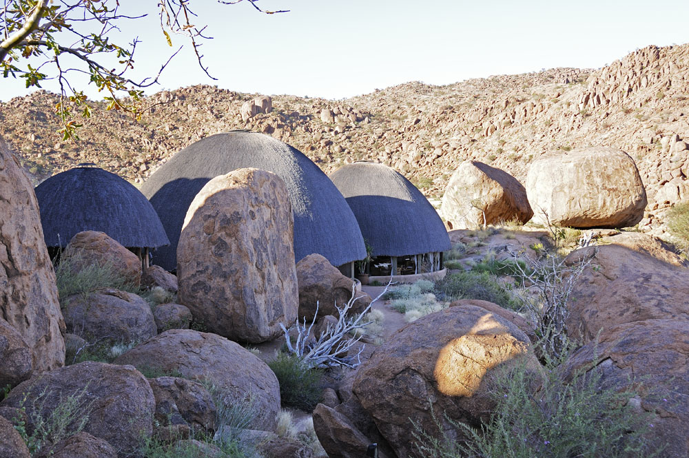 Mowani Mountain Camp nestled among the boulders