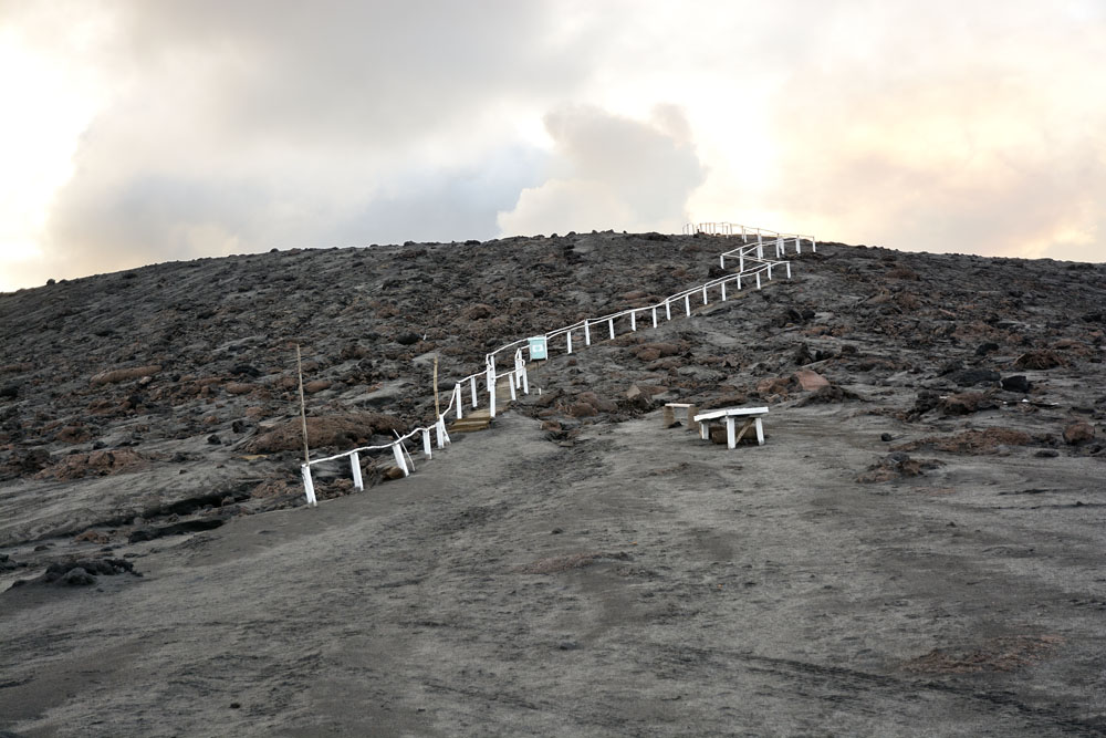 Walkway up to the rim of Mt. Yasur's volcanic crater