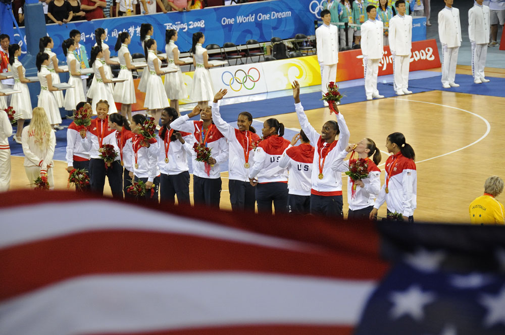Team USA celebrates gold medal victory