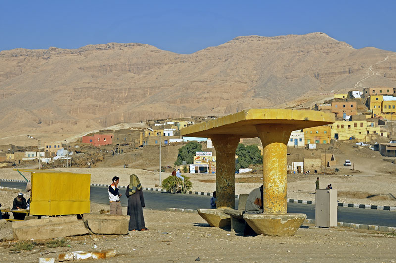 Bus stop near Valley of the Queens