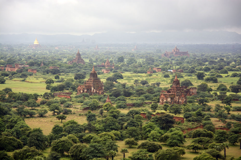 Bagan Archaeological Zone from observation tower