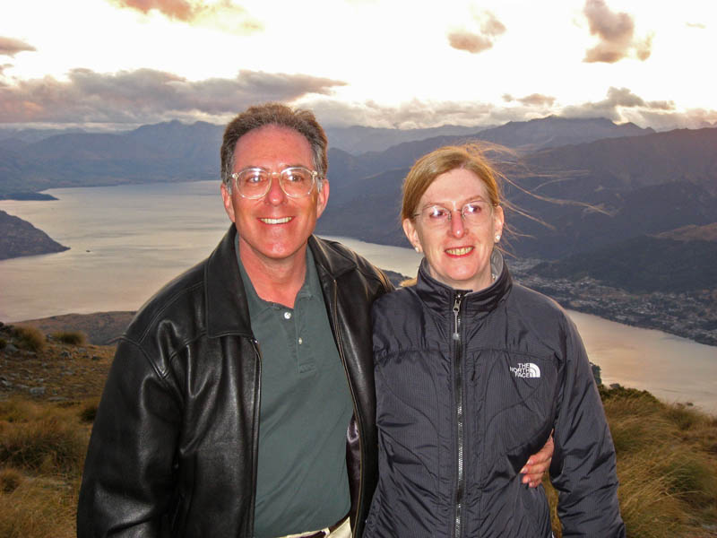 Jeff and Mary on The Remarkables above Queenstown
